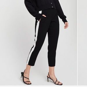 *NWOT* Babaton Cropped Conan Pant Black w/ White